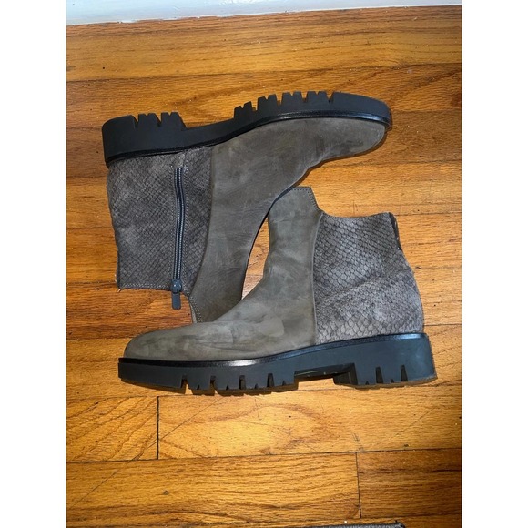 Gaimo London gray snakeskin booties size 40 - Picture 1 of 5